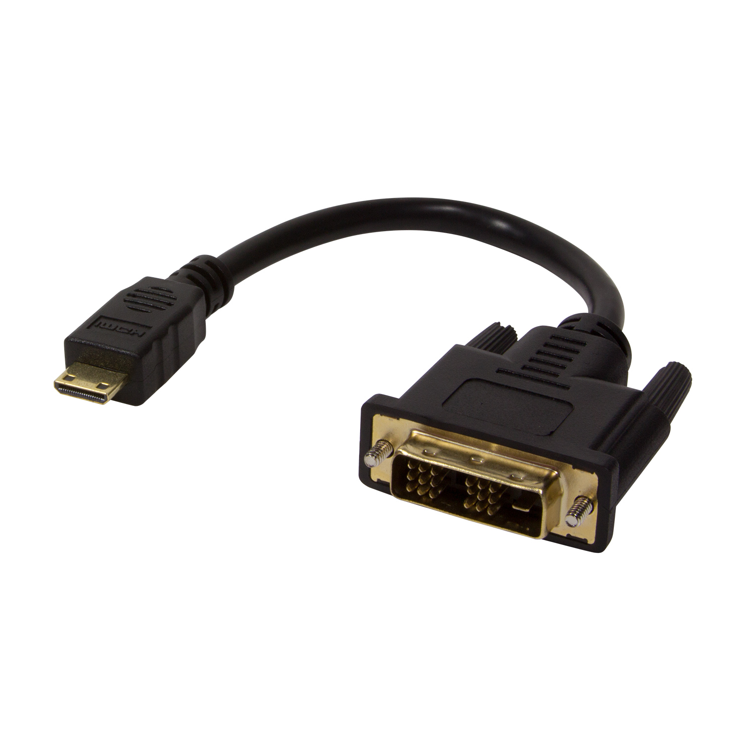 0,2m mini HDMI / DVI Monitor Kabel 18+1 DVI Stecker vergoldete ...